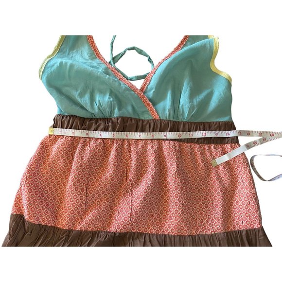 Vintage BCBG Max Azaria Halter BoHo Sundress Size Medium - Picture 5 of 8